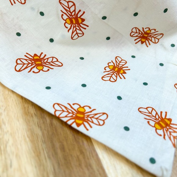 Spring Bee Dog Bandana | Premium, handmade, snap button - Picture 6 of 8